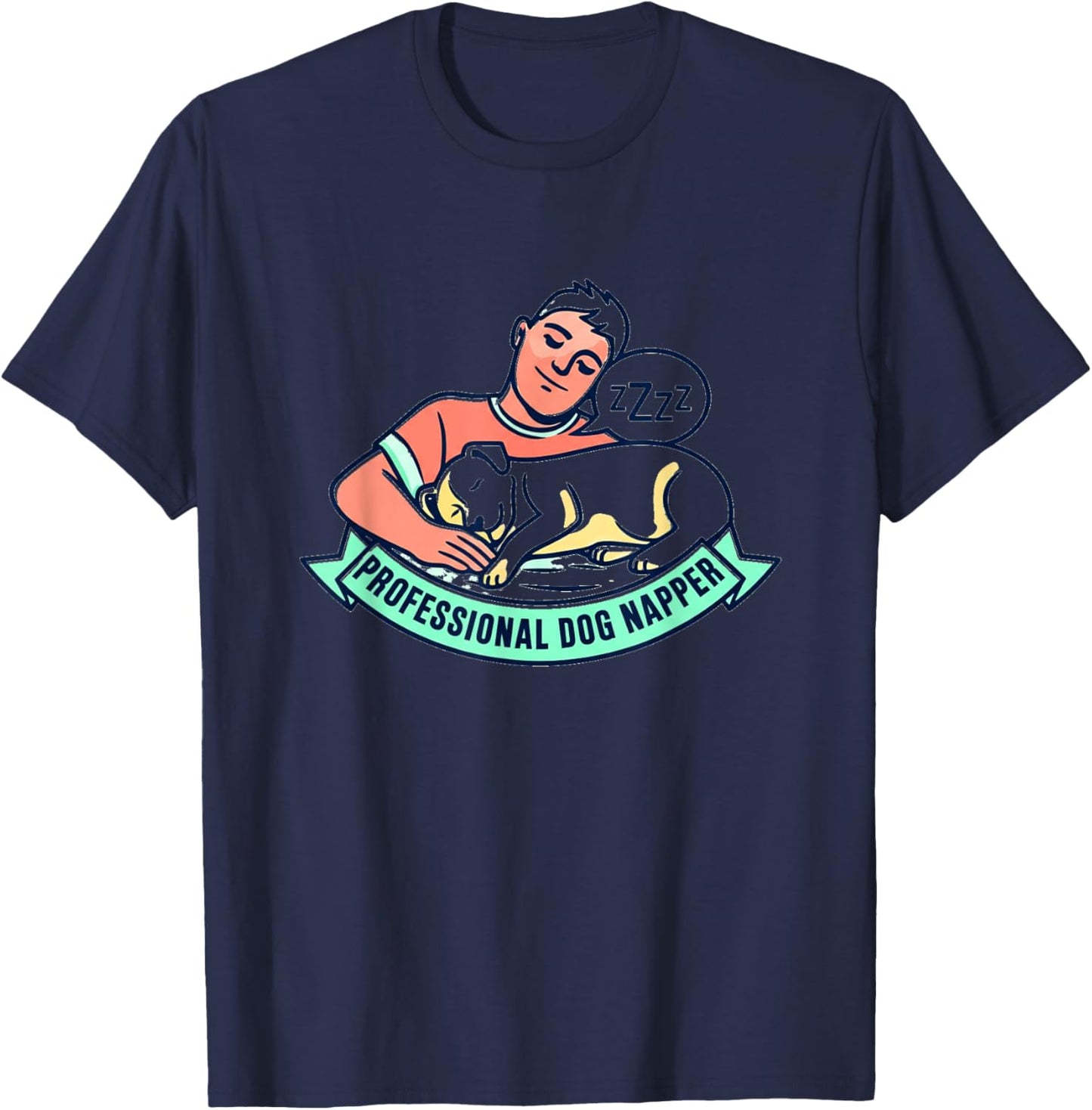 Professional Dog Napper T-Shirt - T-Shirt | Navy
