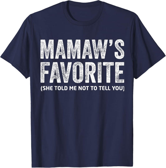 Funny Mamaw's Favorite Vintage T-Shirt - T-Shirt | Navy