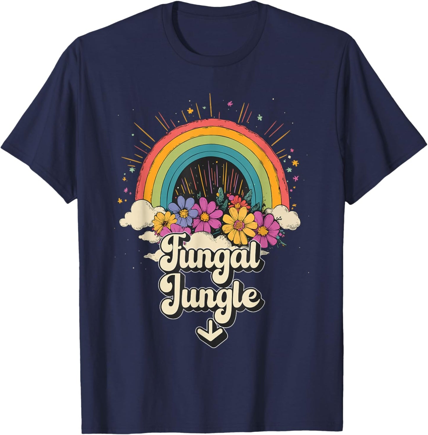 Inappropriate Fungal Jungle Embarrassing Adult Humor T-Shirt - T-Shirt | Navy