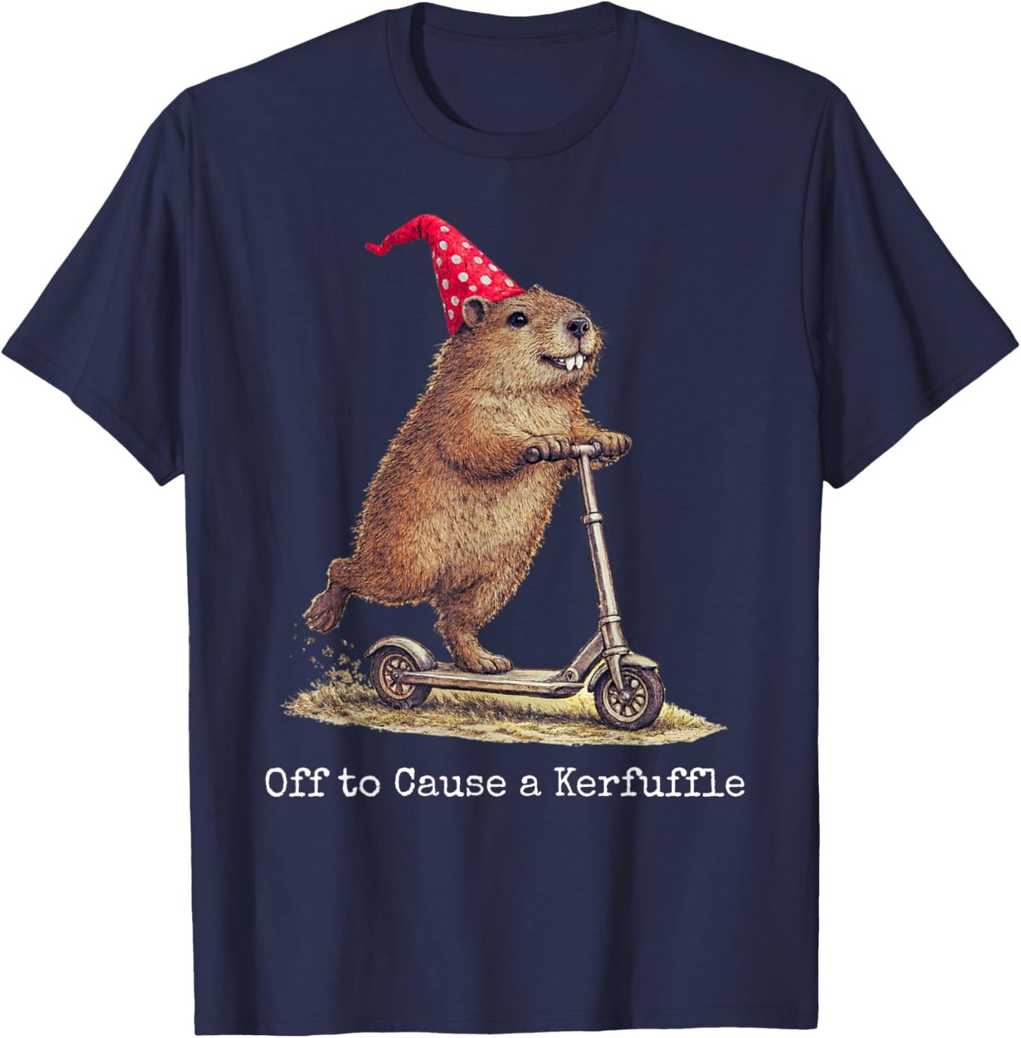 Off to Cause A Kerfuffle Groundhog T-Shirt - T-Shirt | Navy