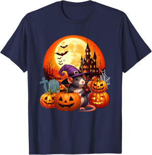 Rat Cosplay Witch Halloween Moon Matching Kids Toddler T-Shirt - T-Shirt | Navy