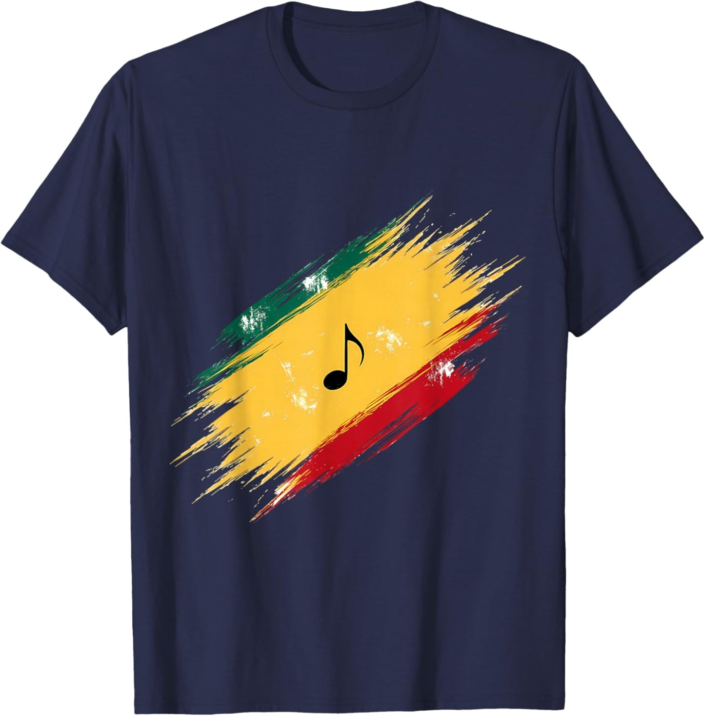 Rasta Reggae Music Rastafarian Roots Jamaican Rastafari T-Shirt - T-Shirt | Navy