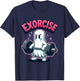 Exorcise Dumbbell Lifting Ghost Funny Training Fitness Gym Fun T-Shirt - T-Shirt | Navy