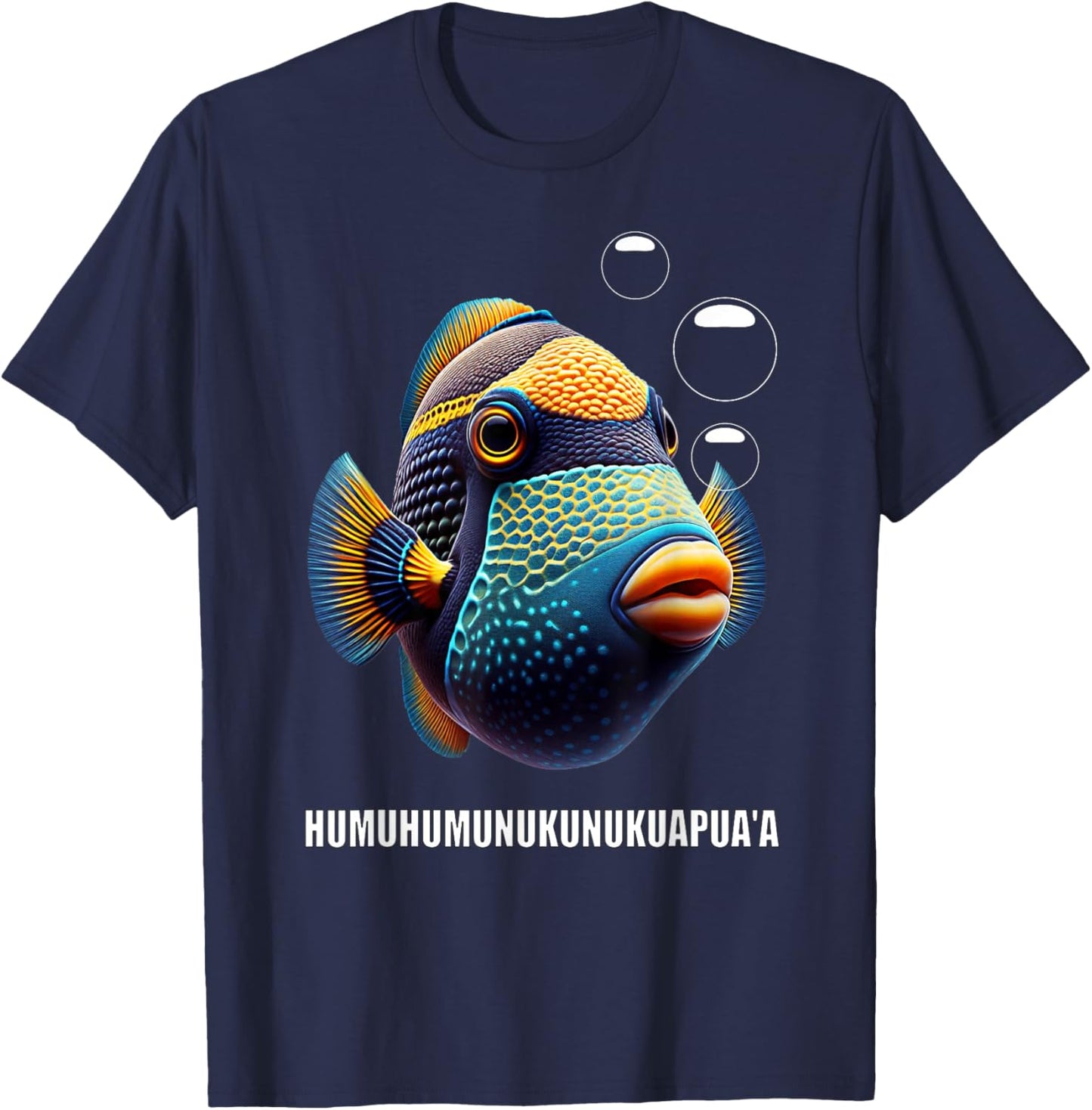 Humuhumunukunukuapua'a Hawaiian Reef Triggerfish Hawaii T-Shirt - T-Shirt | Navy