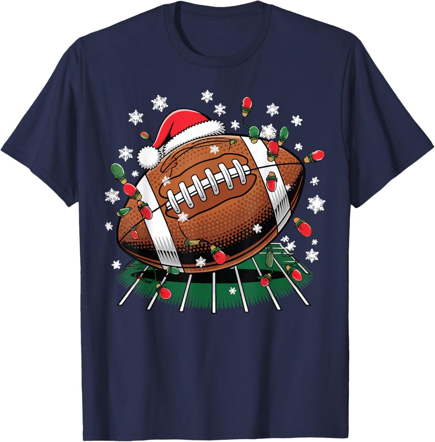 Football Christmas T-Shirt - T-Shirt | Navy