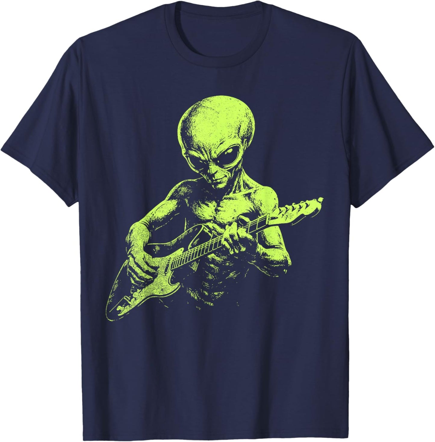 Alien Guitar T-Shirt - T-Shirt | Navy