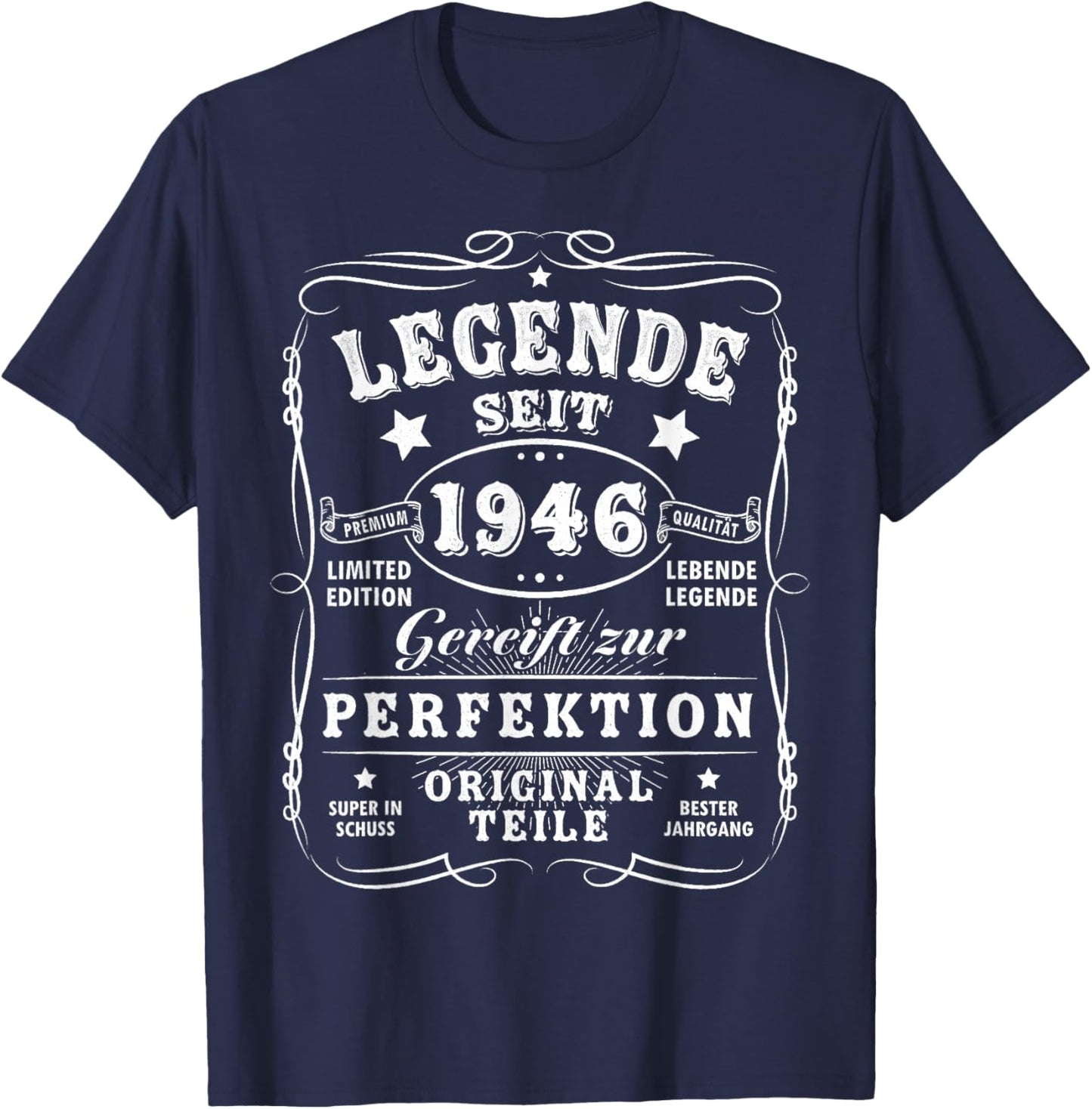 1946 Birthday Man 80th Decoration Funny 80s 80th Birthday T-Shirt - T-Shirt | Navy