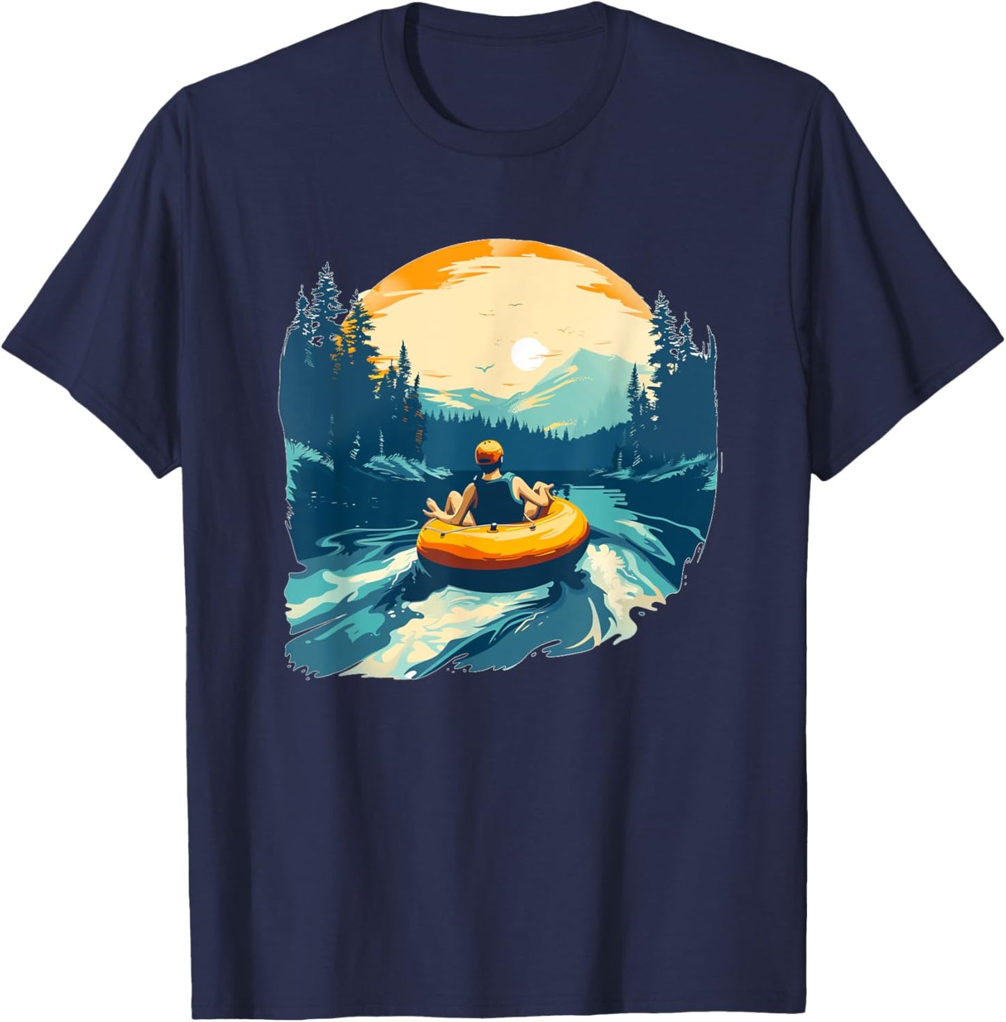 Pretty cool River tubing Costume for Kids and Adults T-Shirt - T-Shirt | Navy
