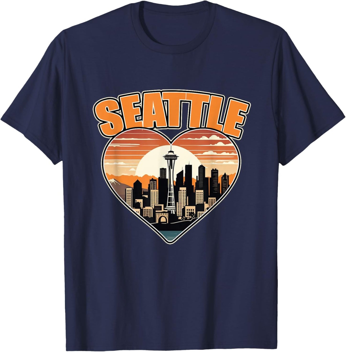 Seattle Washington State USA Men Women Kids T-Shirt - T-Shirt | Navy