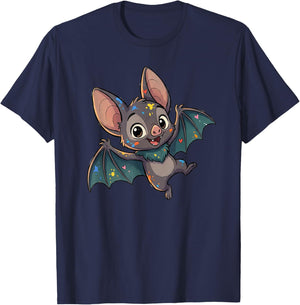 Cute Colourful Baby Bat for Kids Halloween T-Shirt - T-Shirt | Navy