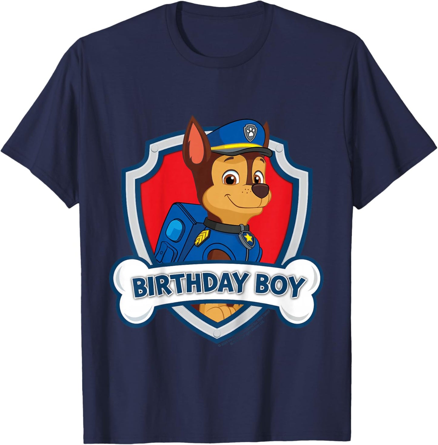 Enfant Pat Patrouille Officiel Chase Birthday Boy Happy Pup T-Shirt - T-Shirt | Navy