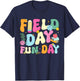 Field Day Fun Day Retro Smile Face School Teacher Kids T-Shirt - T-Shirt | Navy