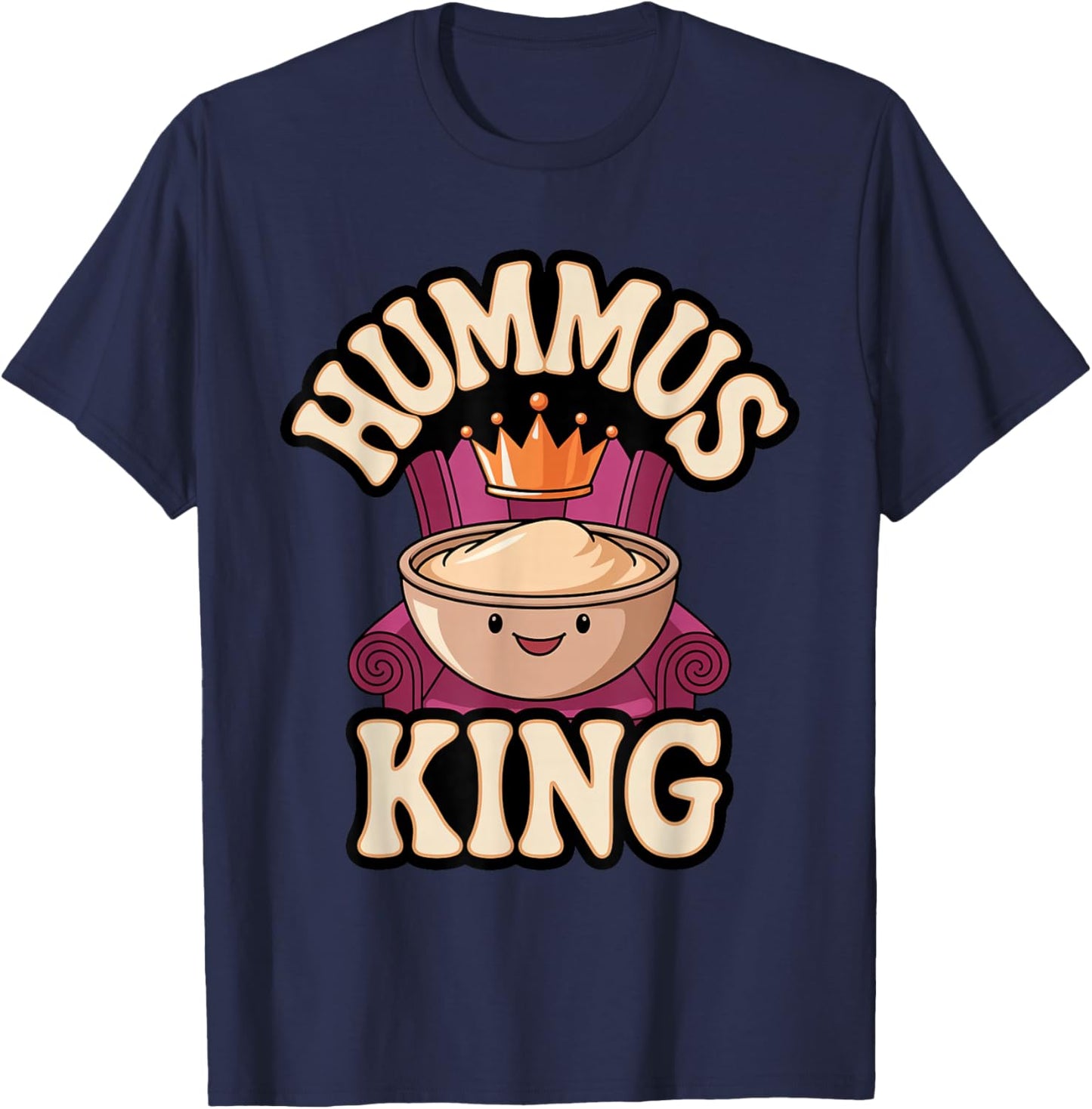 Hummus King T-Shirt - T-Shirt | Navy