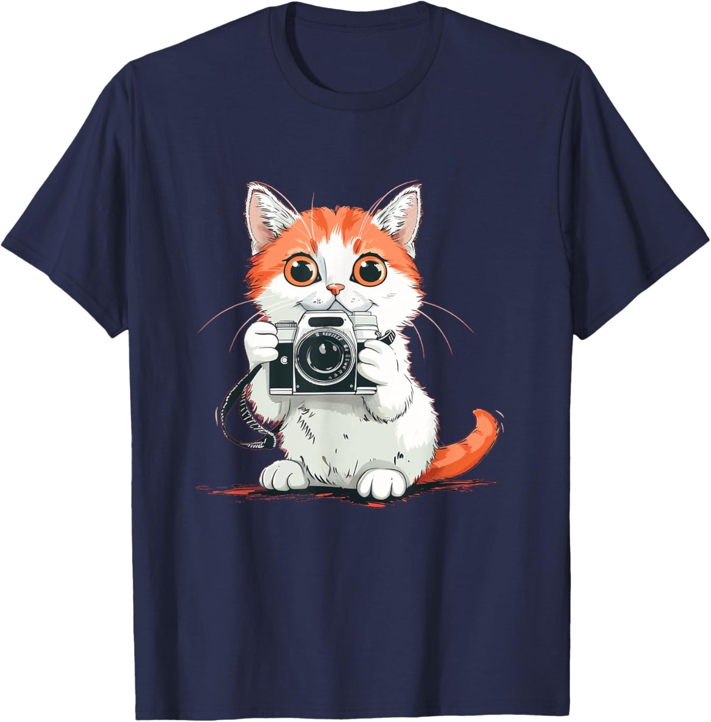 Cute Camera Cat Costume for funny Boys and Girls T-Shirt - T-Shirt | Navy