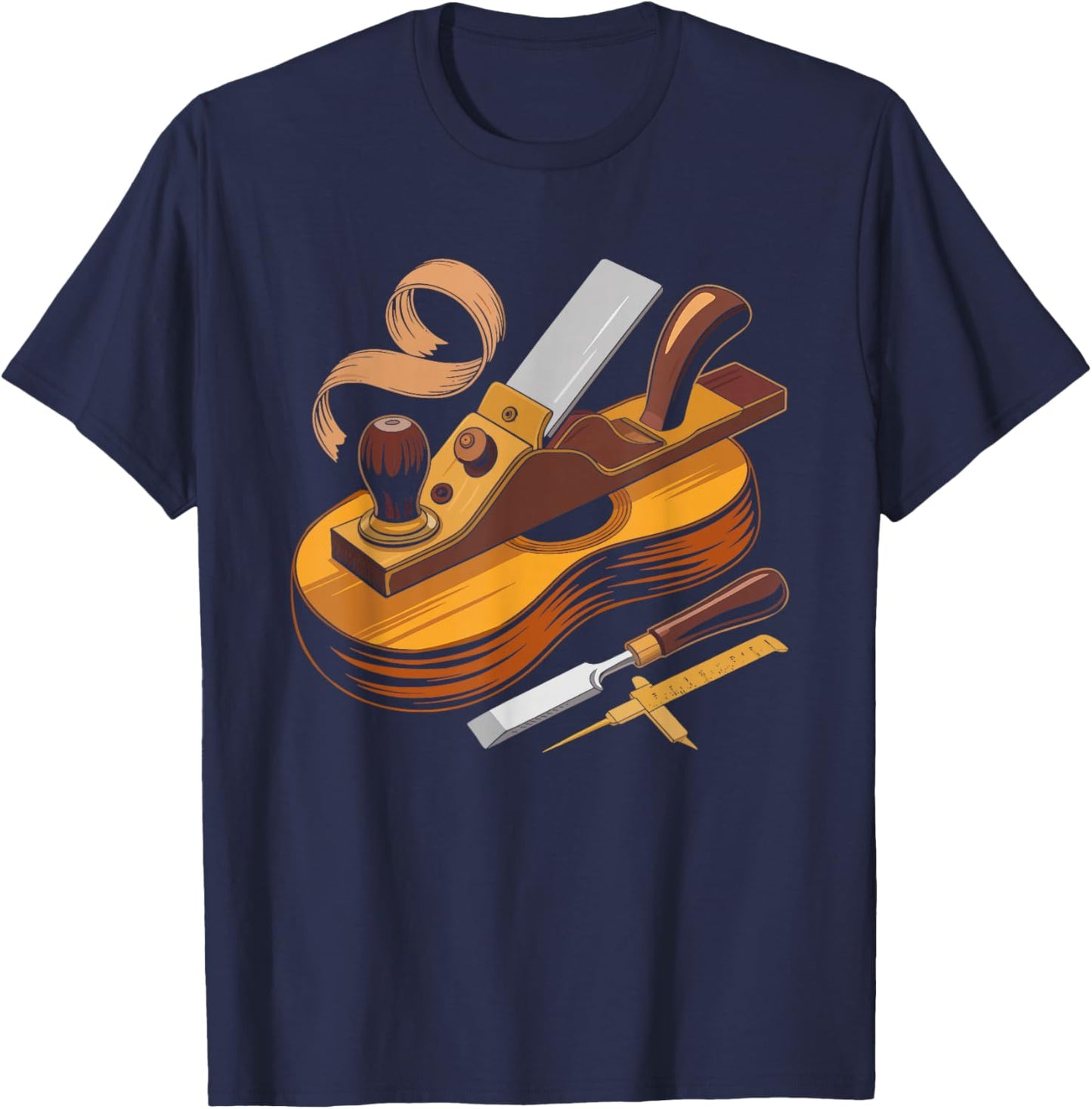 Luthier Constructeur D Instruments Fabricant De Guitares T-Shirt - T-Shirt | Navy