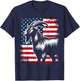Patriotic Goat USA Flag American T-Shirt - T-Shirt | Navy