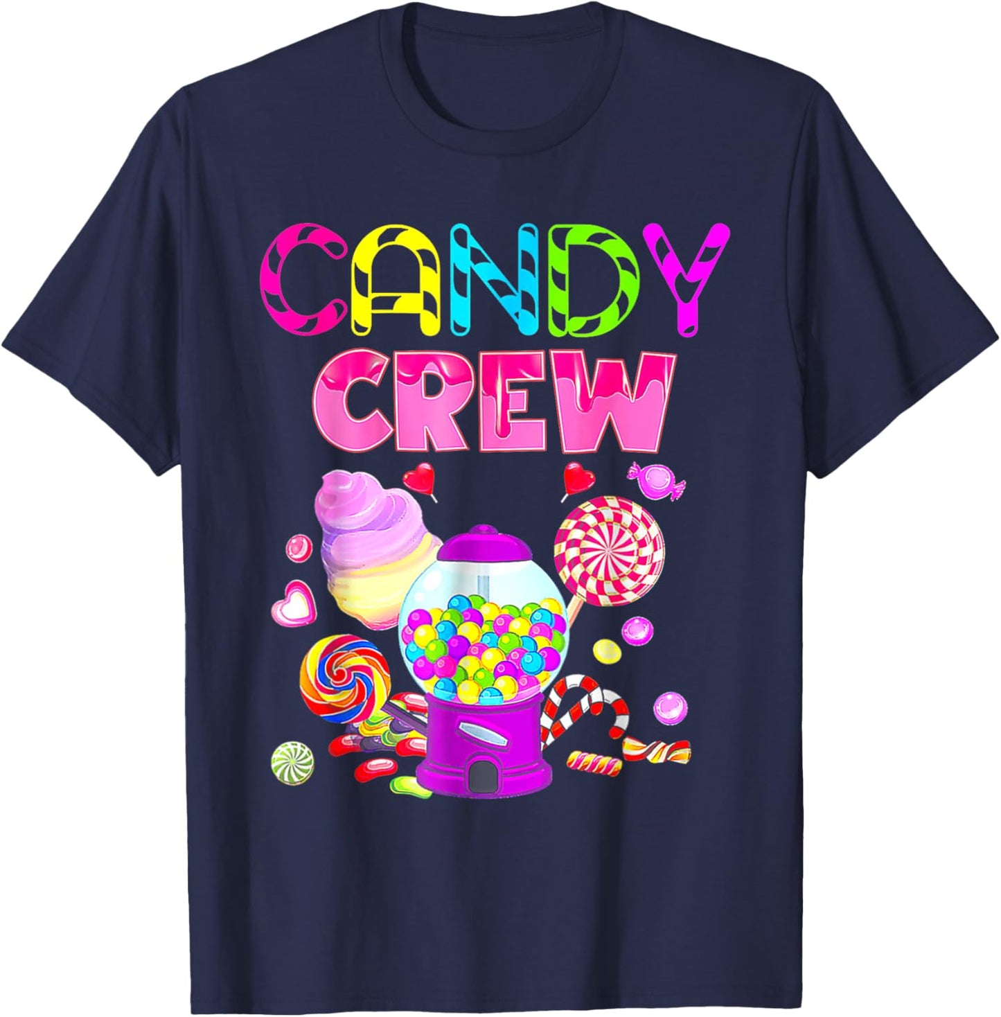 Candy Crew Decorations Sweetie Candy Squad Candy Halloween T-Shirt - T-Shirt | Navy
