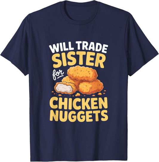 Funny Chicken Nuggets Loves Chicken Chicken Nugget T-Shirt - T-Shirt | Navy