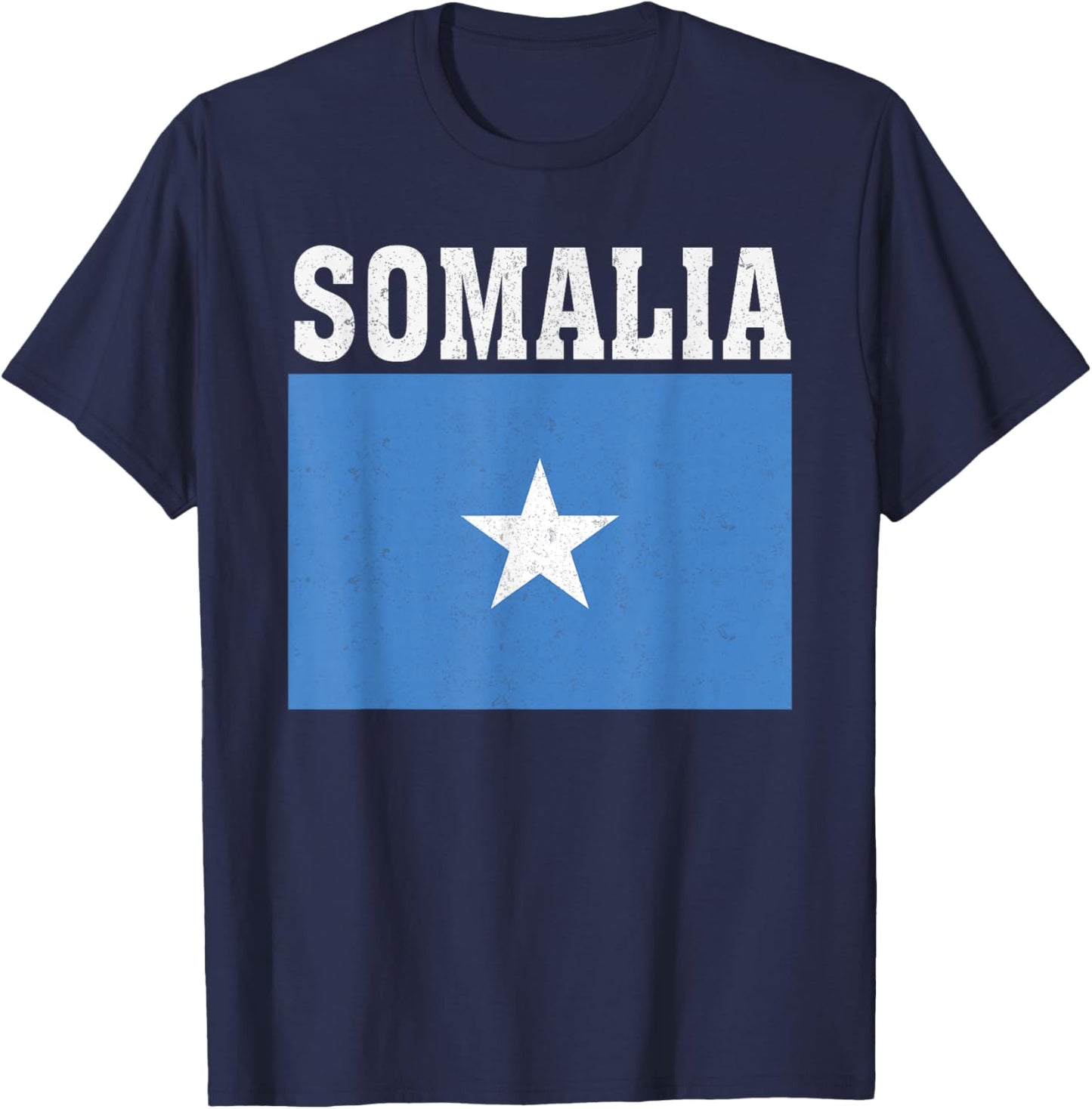 Somalia Flag Patriotic National Roots Souvenir T-Shirt - T-Shirt | Navy