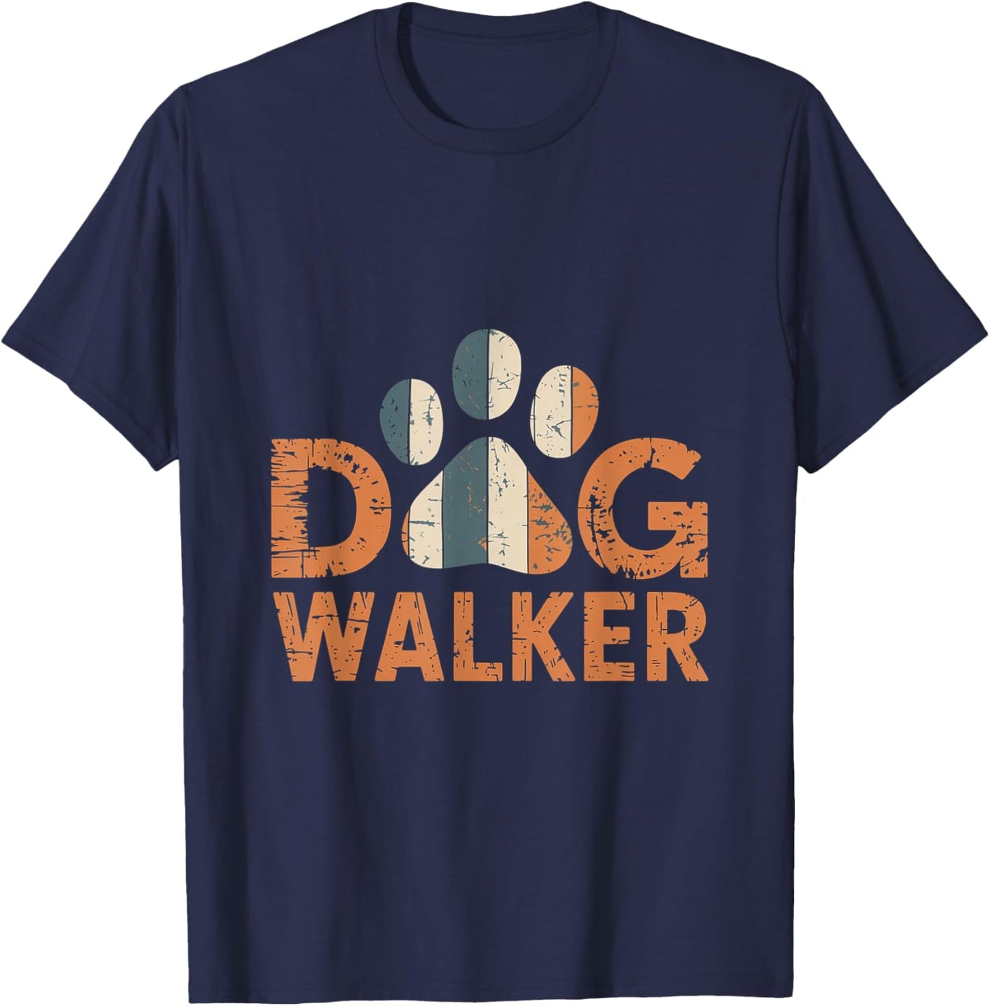 Vintage Dog Walker T-Shirt - T-Shirt | Navy