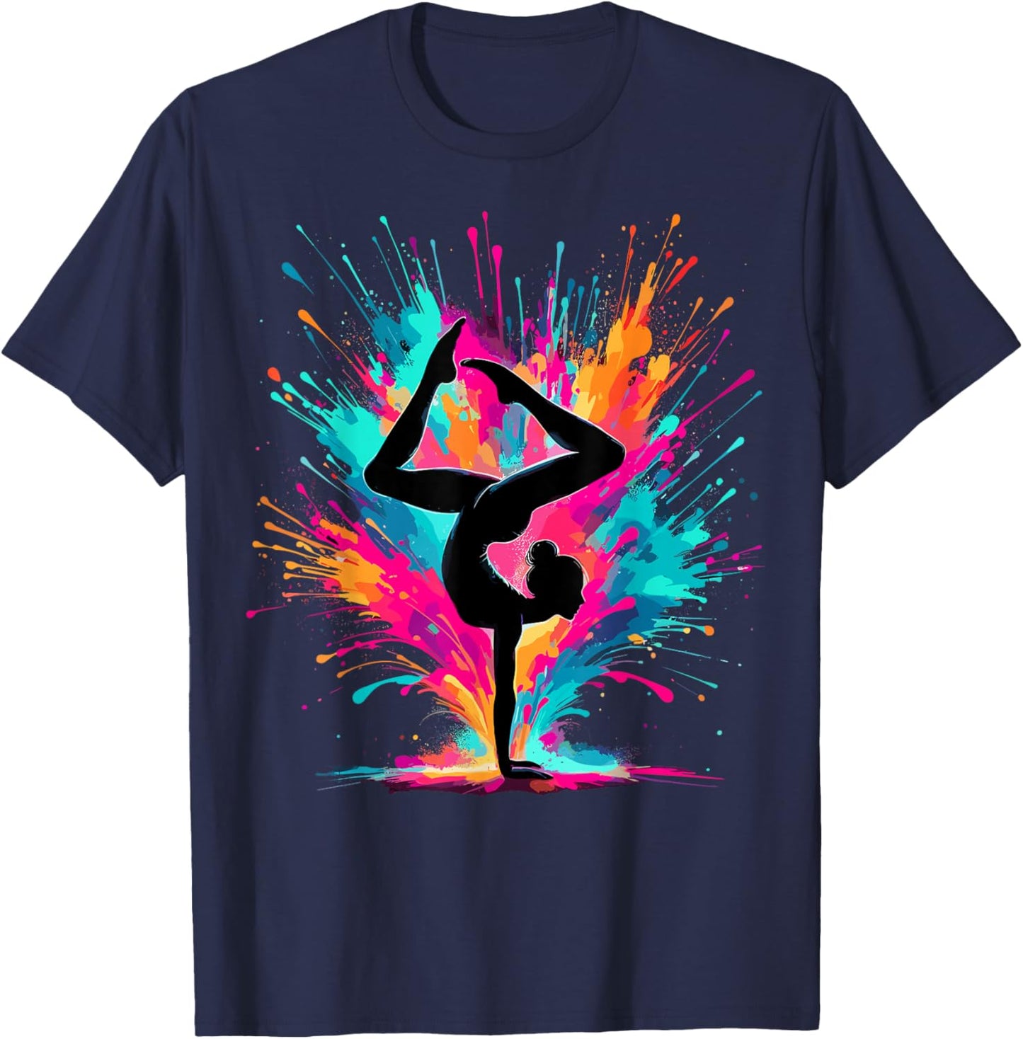 Gymnastics Colorful Gymnast Lover T-Shirt - T-Shirt | Navy