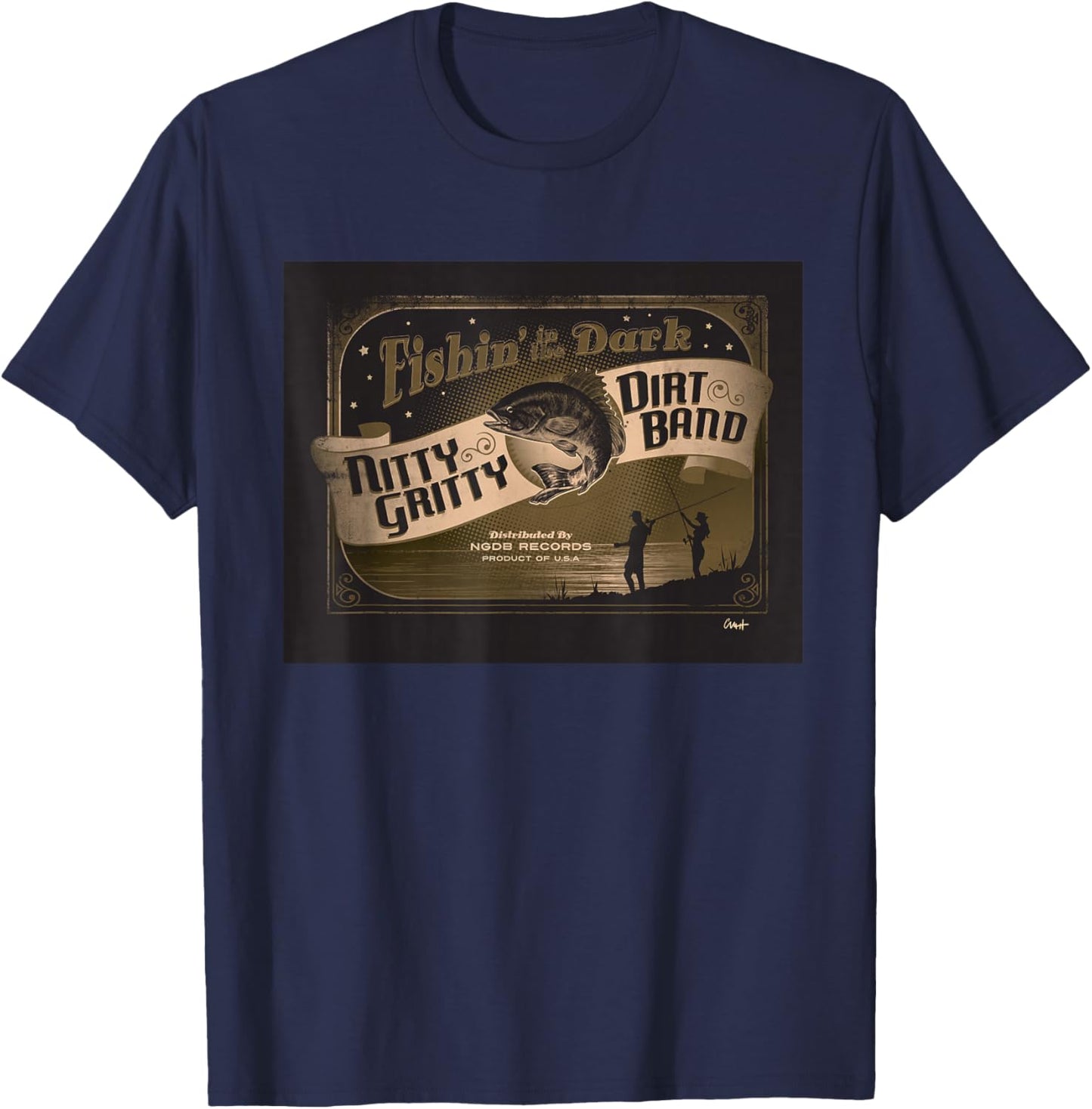 Nitty Gritty Dirt Band Fishin in The Dark T-Shirt - T-Shirt | Navy