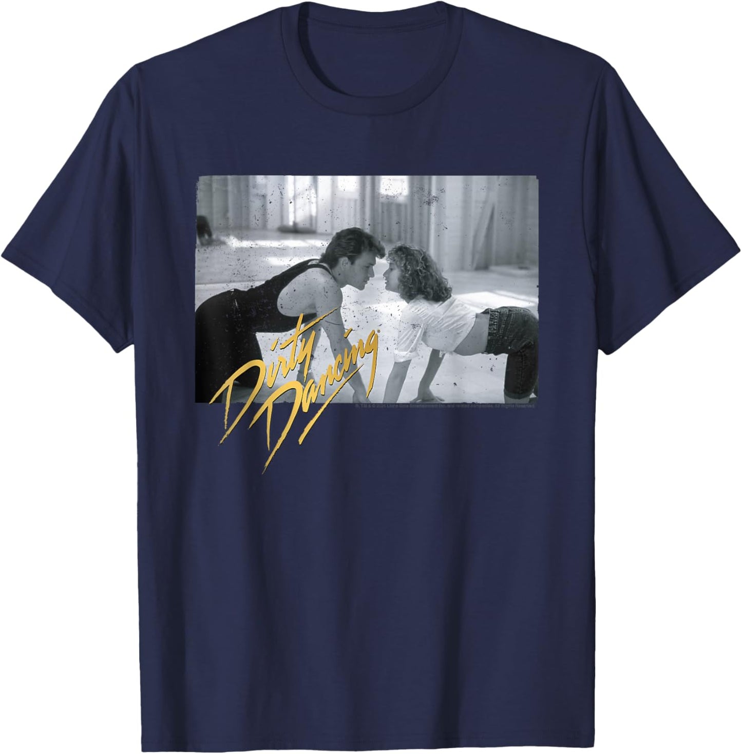 Dirty Dancing Johnny & Frances Love is a Strange Dance Scene , grey, S T-Shirt - T-Shirt | Navy
