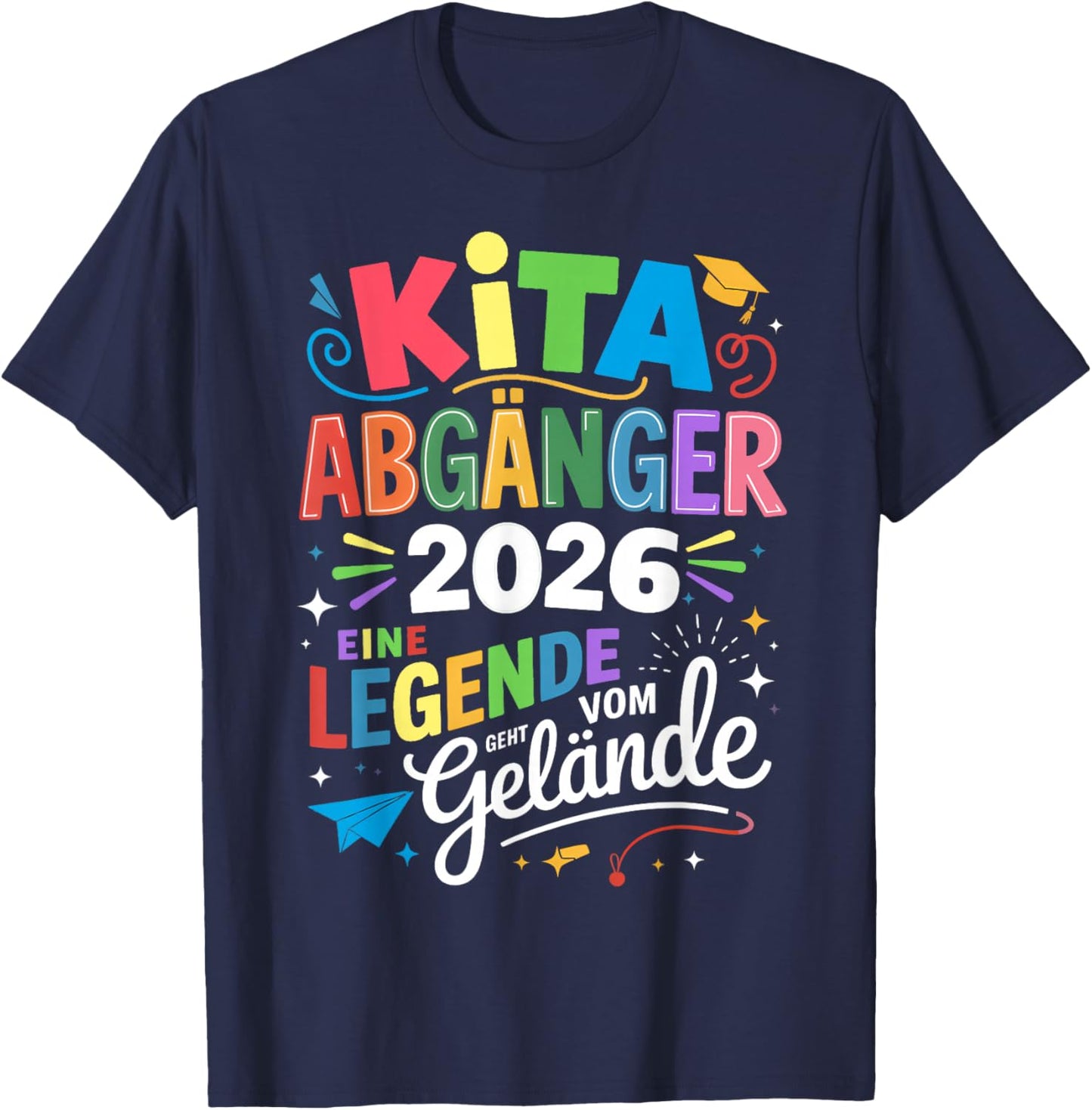 Children's Kita Leavers 2026 School Child First Day T-Shirt - T-Shirt | Navy