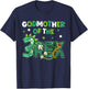 Godmother of the Three Rex Birthday Dinosaur Family Matching T-Shirt - T-Shirt | Navy