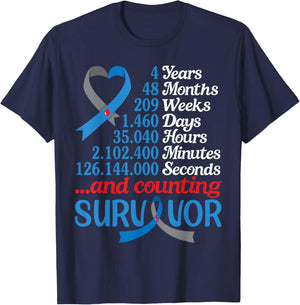 4 Years 48 Months 209 Weeks Diabetes and Counting Survivor T-Shirt - T-Shirt | Navy