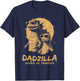 Dadzilla Father of Monsters Fathers Day Funny Dad T-Shirt - T-Shirt | Navy