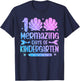 100 Mermazing Days Of Kindergarten 100th Day Of School Girls T-Shirt - T-Shirt | Navy