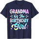 Grandma Of The Birthday Girl Shirt Tie Dye Party Family T-Shirt - T-Shirt | Navy