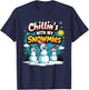 Chillin With My Snowmies Snowman Vibe Christmas 2024 T-Shirt - T-Shirt | Navy