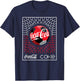 Coca-Cola Football Soccer Goal In Net Geometric Pattern T-Shirt - T-Shirt | Navy