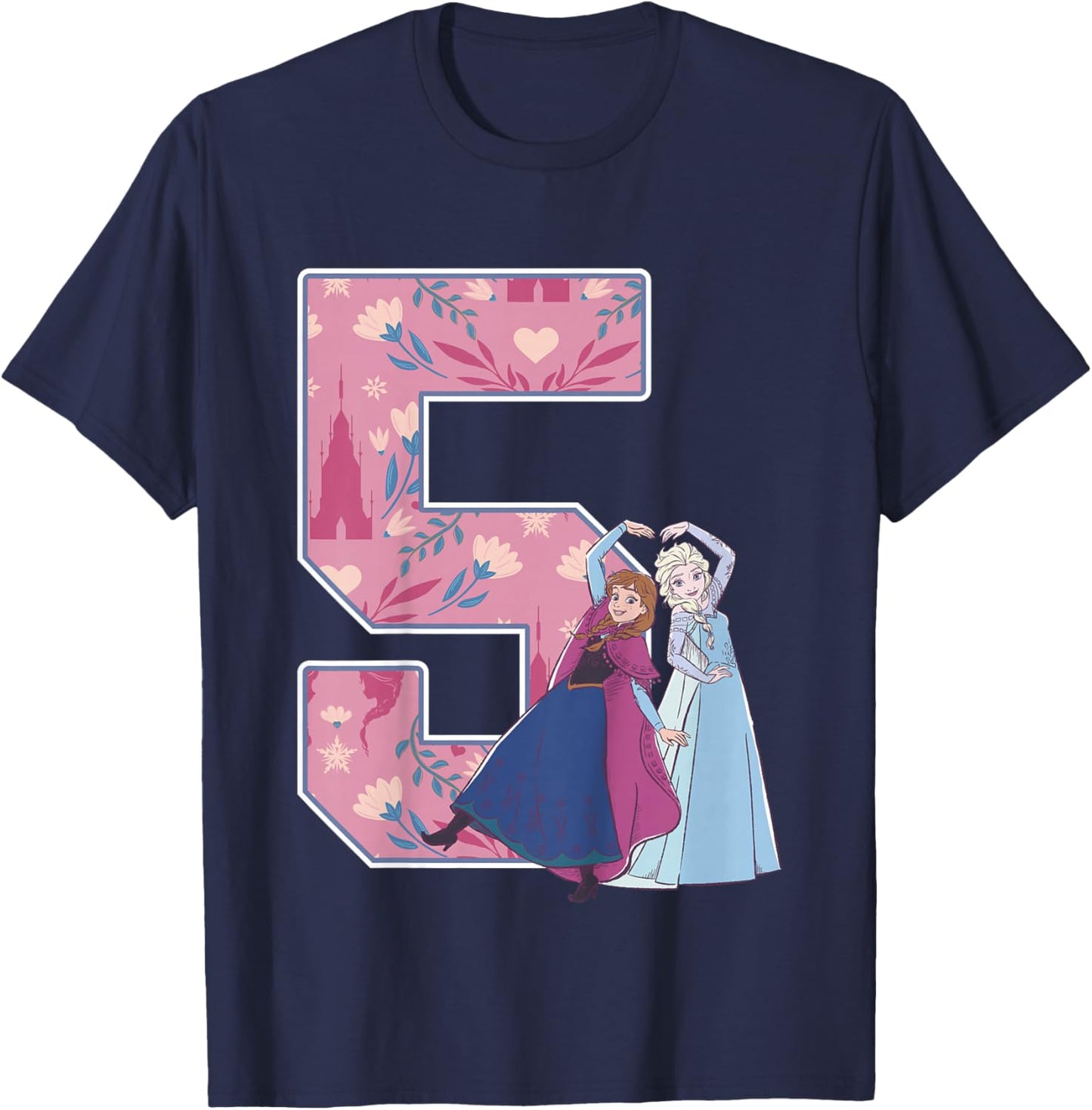 Frozen Sisters 5 Geburtstag T-Shirt - T-Shirt | Navy