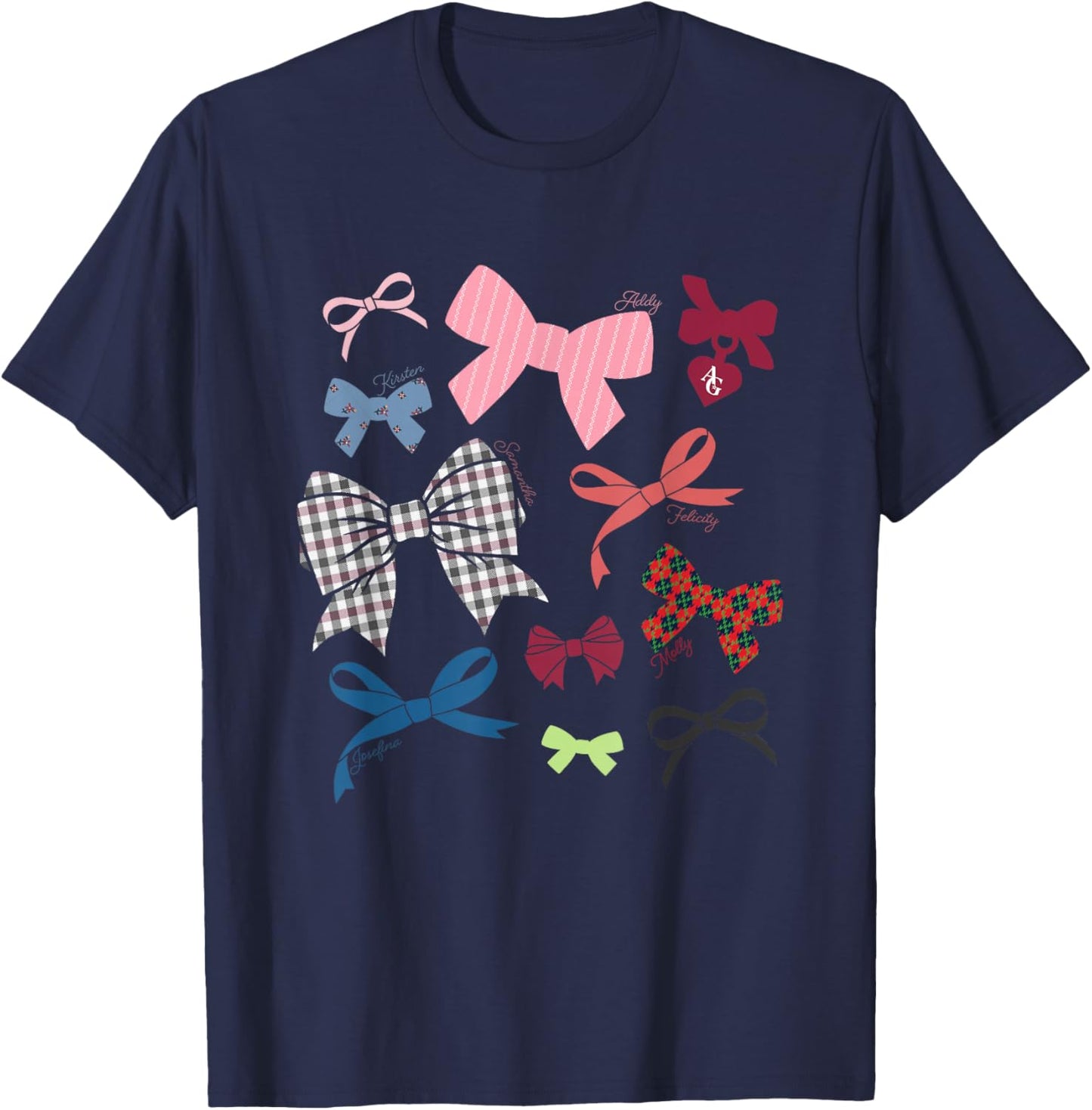 American Girl - Iconic Hair Bows T-Shirt - T-Shirt | Navy