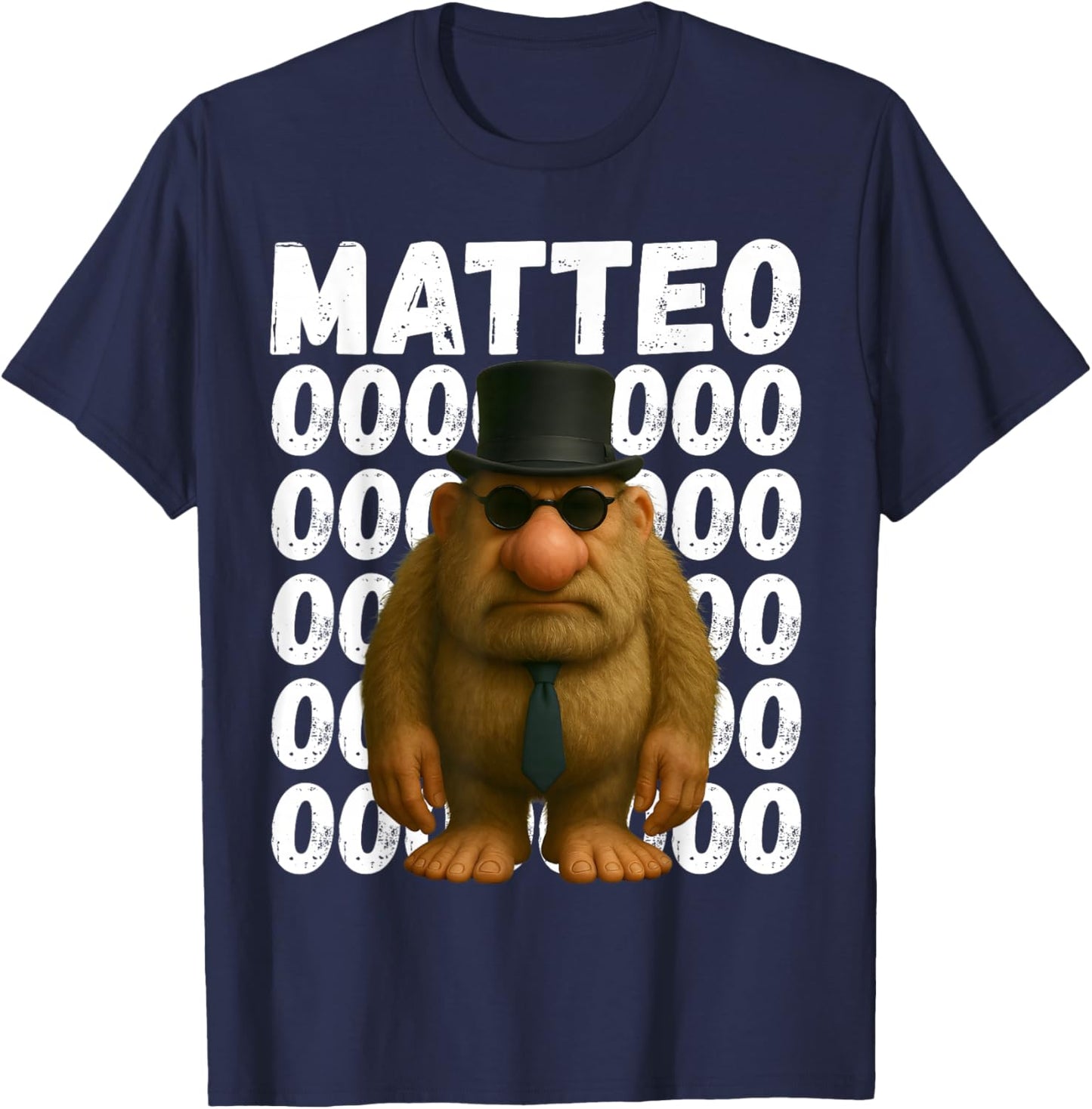 Matteo Mateo Matteooo Italian Brainrot Meme Shirt Kids Boys T-Shirt - T-Shirt | Navy