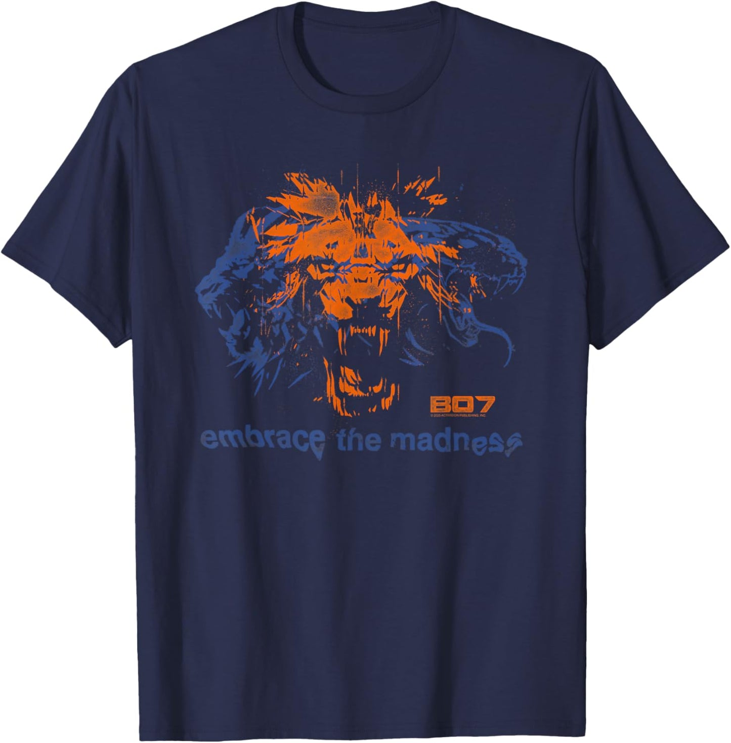 Call of Duty Black Ops 7 Embrace The Madness Video Game T-Shirt - T-Shirt | Navy
