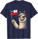 Chile Flag Heart Alpaca Chilean Pride Chilean Roots T-Shirt - T-Shirt | Navy