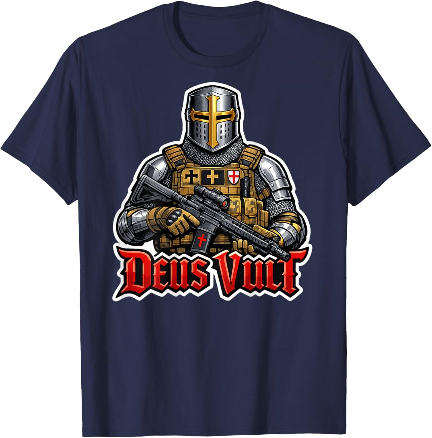 Deus Vult T-Shirt - T-Shirt | Navy