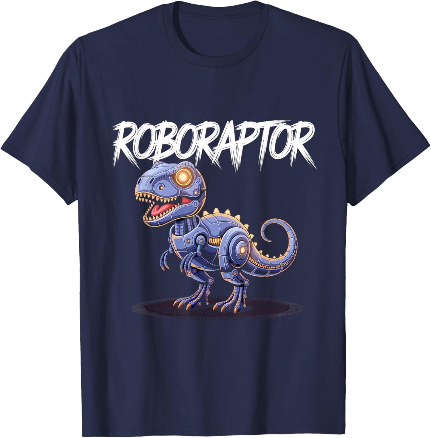 Robot Dinosaur T-Rex Robotic Engineer Dino Funny Robotics T-Shirt - T-Shirt | Navy