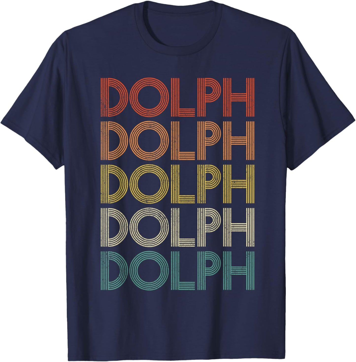 Dolph Retro Vintage T-Shirt - T-Shirt | Navy