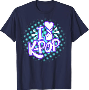 Musique K-Pop pour Femmes et Adolescentes T-Shirt - T-Shirt | Navy
