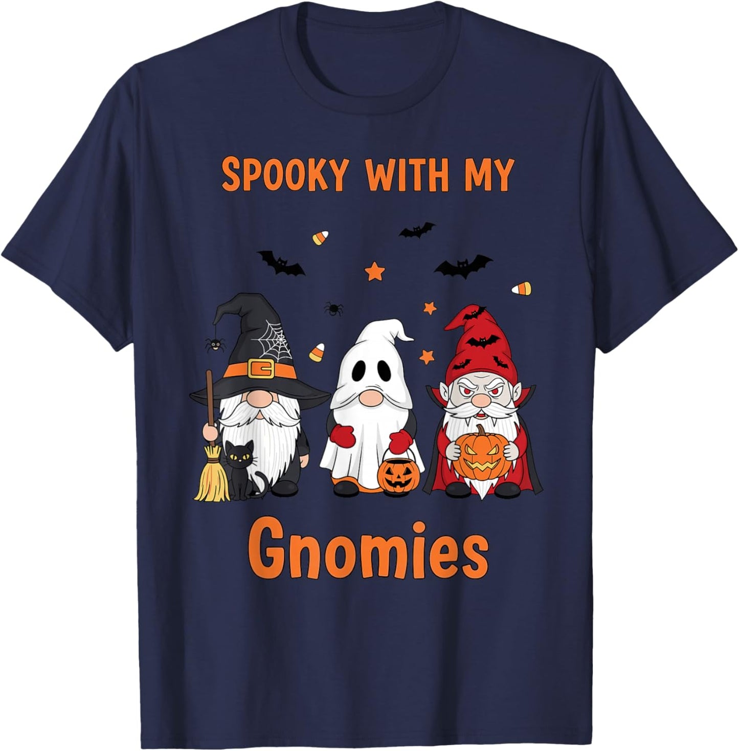 Halloween Gnome Costume Squad Witch Ghost Vampire T-Shirt - T-Shirt | Navy