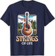 Funny Guitar Player Strings Of Life Musician Guitarist T-Shirt - T-Shirt | Navy