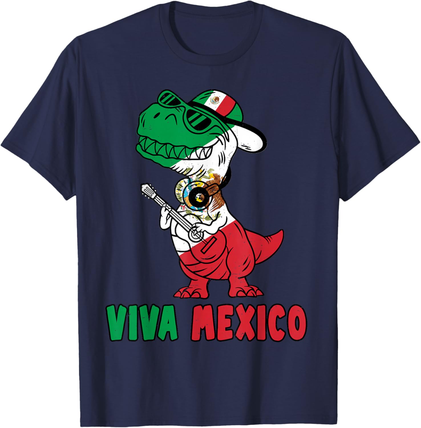 Viva Mexico Kids Independence Day Funny Dance Mexican T-Shirt - T-Shirt | Navy
