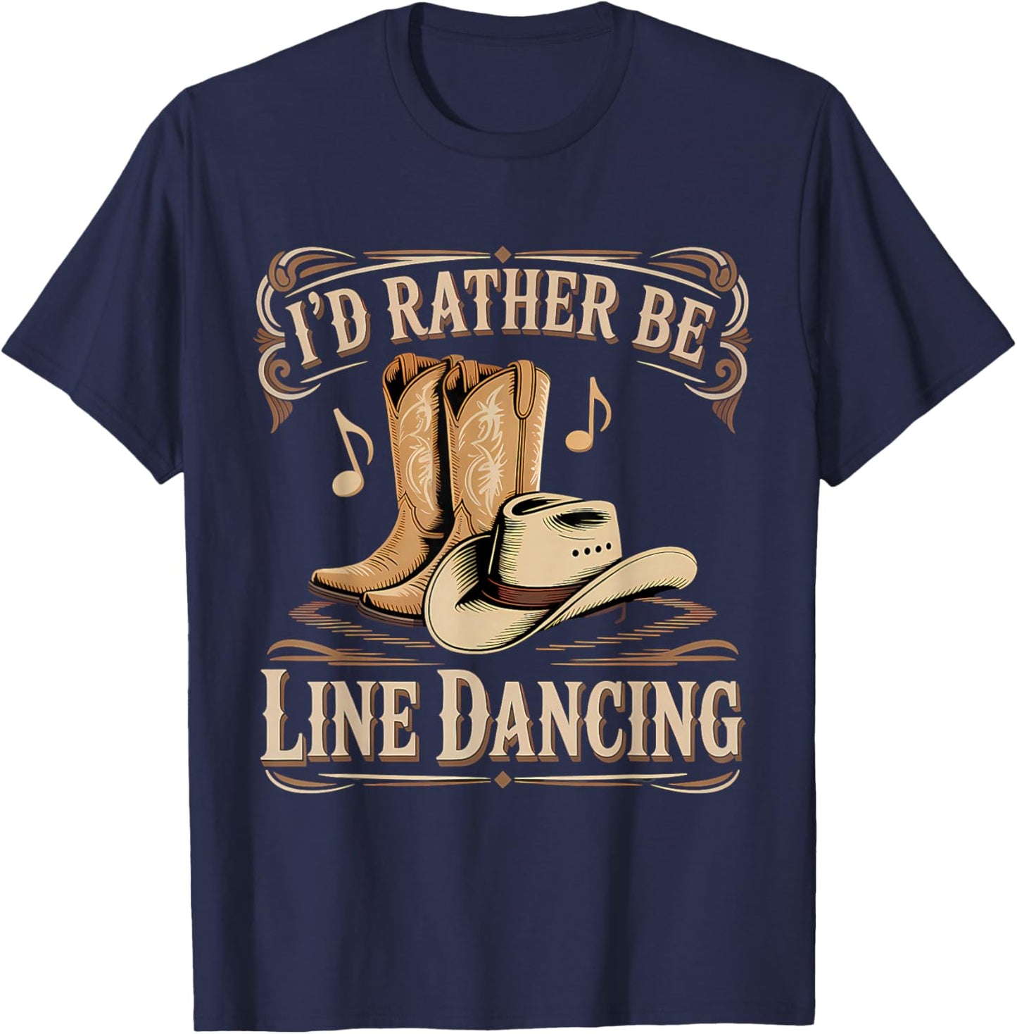 I'd Rather Be Line Dancing T-Shirt - T-Shirt | Navy
