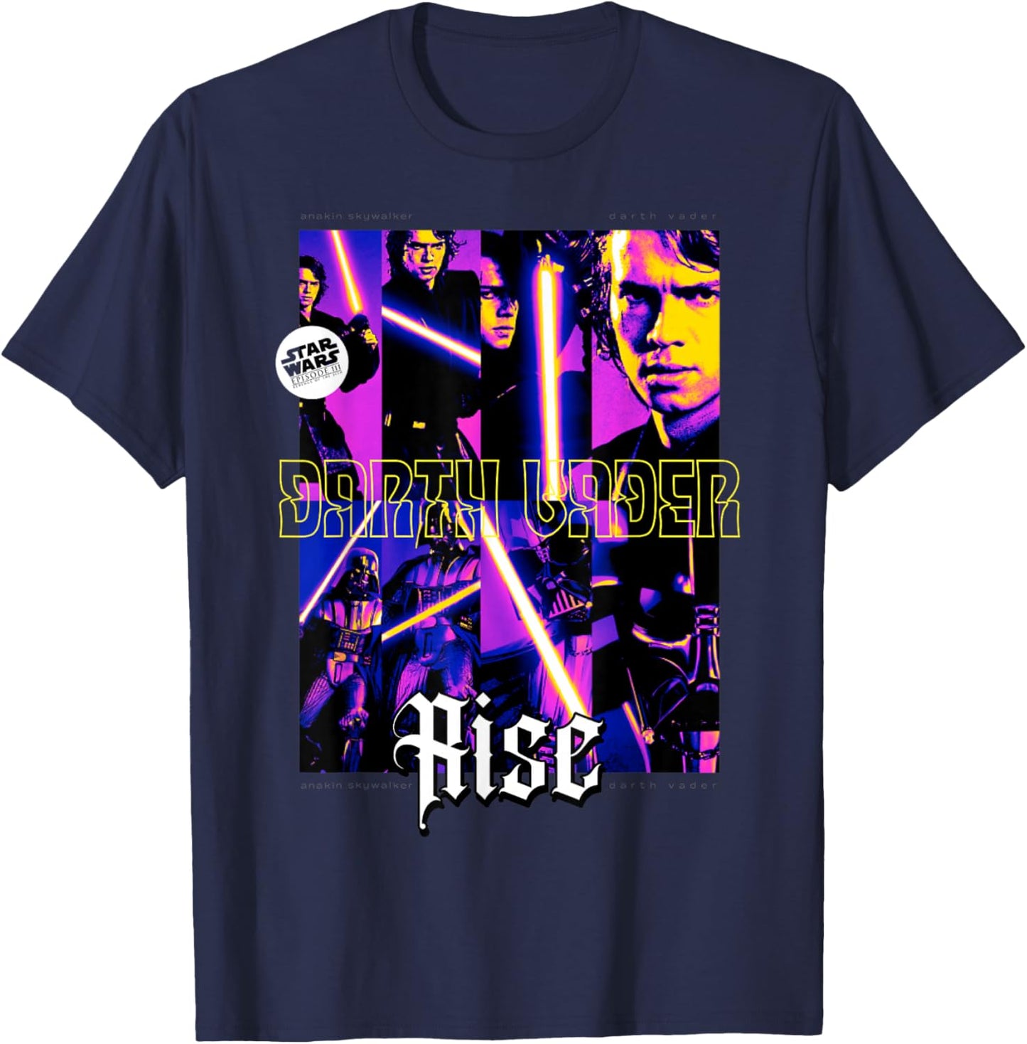 Star Wars Revenge of the Sith Darth Vader Rise Collage T-Shirt - T-Shirt | Navy