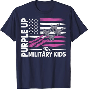 Purple Up for Military Kids Military Child Month T-Shirt - T-Shirt | Navy